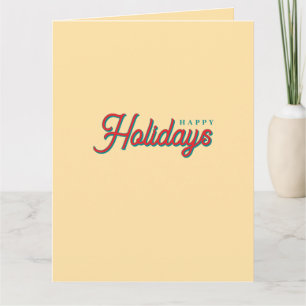 Carte Joyeux Noël Classique Unique Minimaliste Simple
