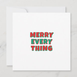 Carte Joyeux Noël Classique Unique Minimaliste Simple