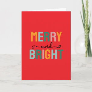 Carte Joyeux Noël Classique Unique Minimaliste Simple
