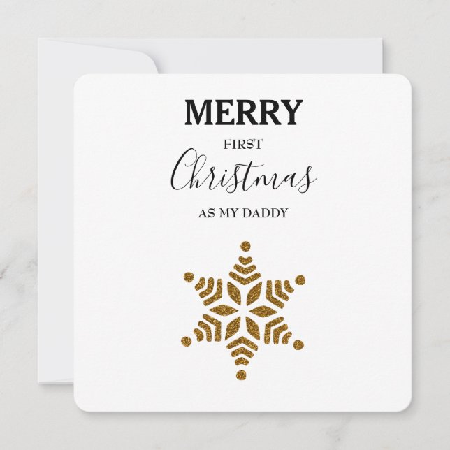 Carte Joyeux Noël Comme Mon Papa - Parties scintillant O (Devant)