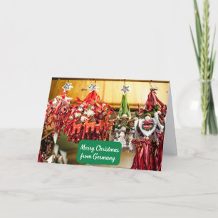 Carte Joyeux Noël d'Allemagne - Ornements allemands