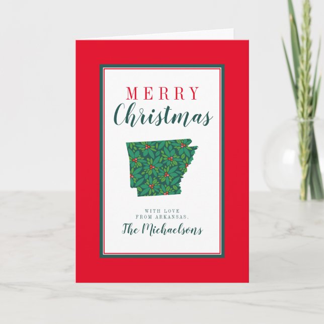 Carte Joyeux Noël de l'Arkansas (Devant)