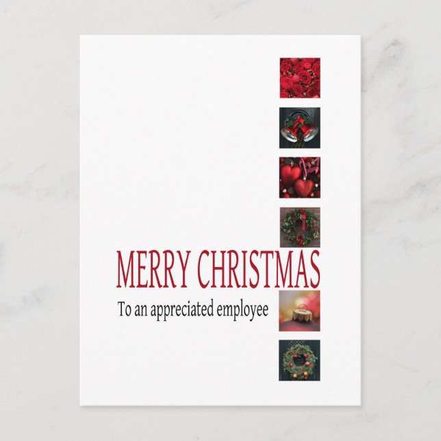 Carte Joyeux Noël de l'employé (Devant)