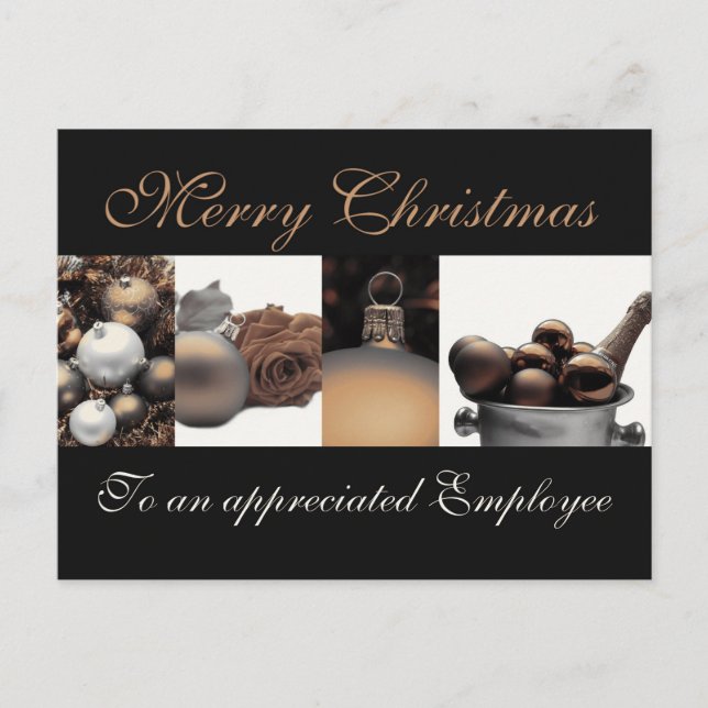 Carte Joyeux Noël de l'employé (Devant)