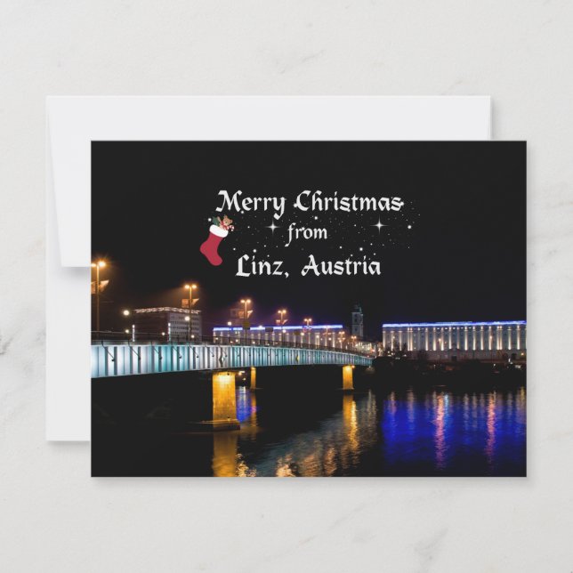Carte Joyeux Noël de Linz, Autriche (Devant)