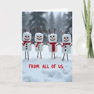 Carte Joyeux Noël de notre part à tous