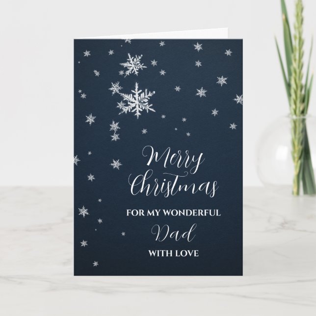 Carte Joyeux Noël de père de neige moderne (Devant)