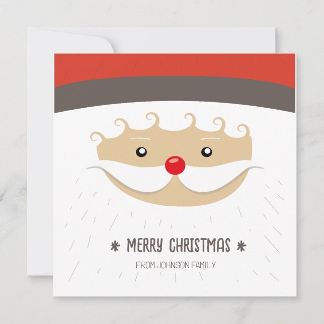 Carte Joyeux Noël de Père Noël (Devant)