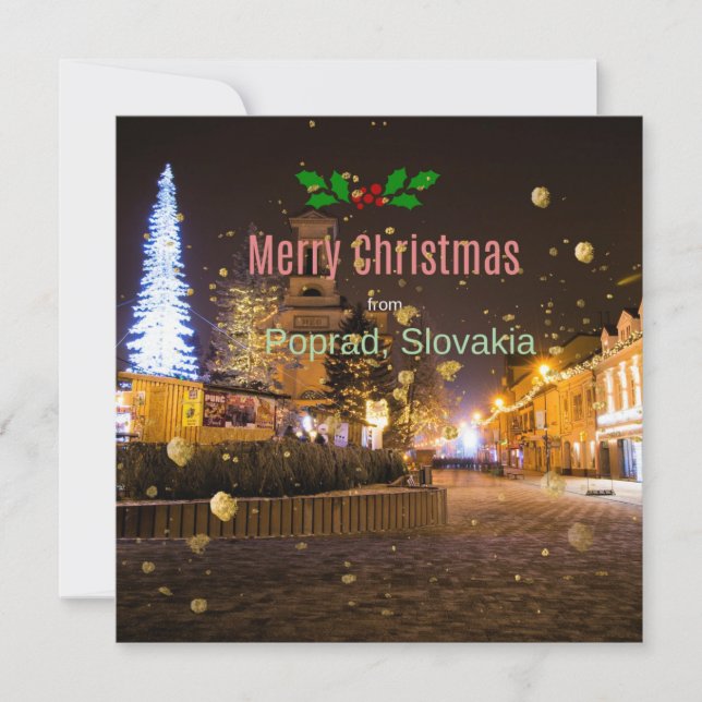 Carte Joyeux Noël de Poprad, Slovaquie (Devant)