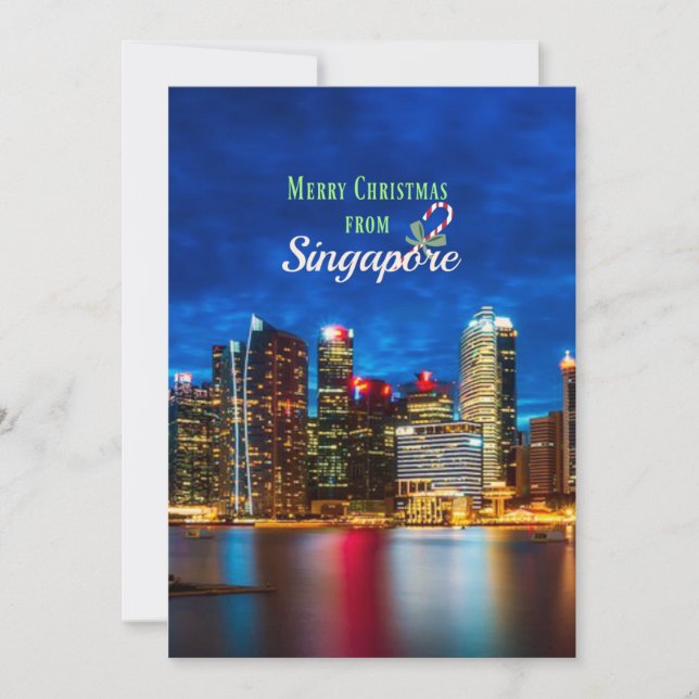 Carte Joyeux Noël de Singapour (Devant)