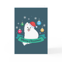Joyeux Noël de Spitz Dog japonais personnalisable