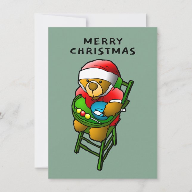 Carte Joyeux Noël de Teddy Bear Card (Devant)