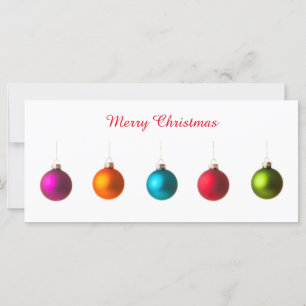 Carte Joyeux Noël décoration colorée avec texte