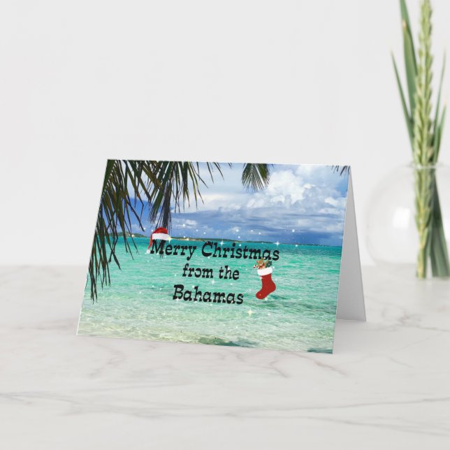 Carte Joyeux Noël des Bahamas (Devant)