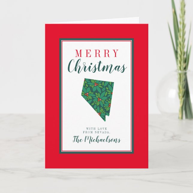 Carte Joyeux Noël du Nevada (Devant)