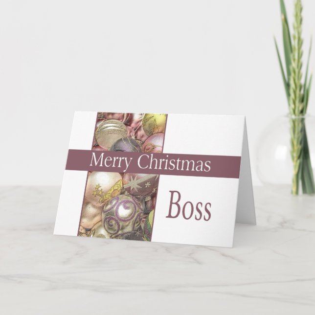 carte Joyeux Noël du patron (Devant)