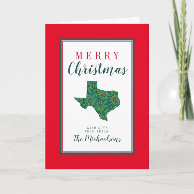 Carte Joyeux Noël du Texas (Devant)