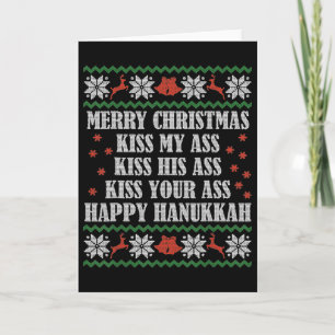 Carte Joyeux Noël Embrasse Mon Son Votre Joyeux Hanukkah