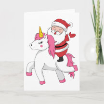 joyeux noël en chevauchant une licorne