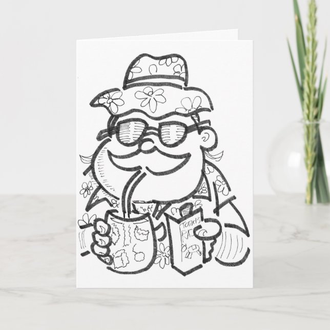 Carte Joyeux Noël en juillet (Devant)