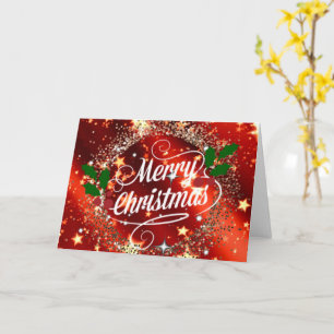 Carte Joyeux Noël étincelant et brillant