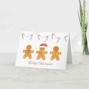 Carte Joyeux Noël Gingerbread Hommes