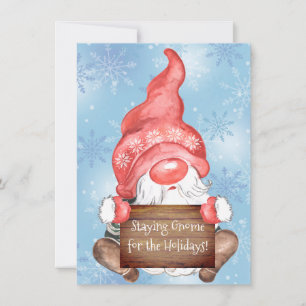 Carte Joyeux Noël Gnome pour les Fêtes Noël