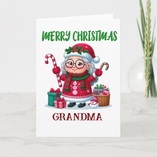 Carte Joyeux Noël grand-mère (Devant)