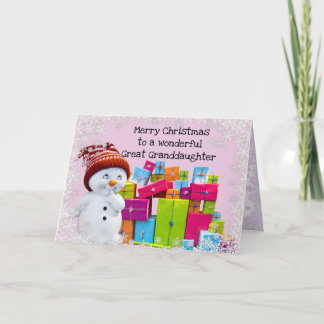 Carte Joyeux Noël Grande Petite-fille