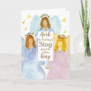 Carte Joyeux Noël Haricot The Herald Angels Chant