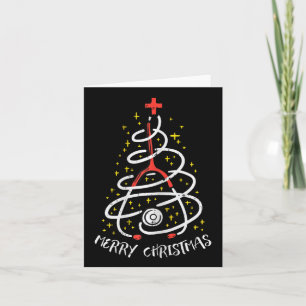 Carte Joyeux Noël Infirmière Xmas Scrub Top Femmes Steth