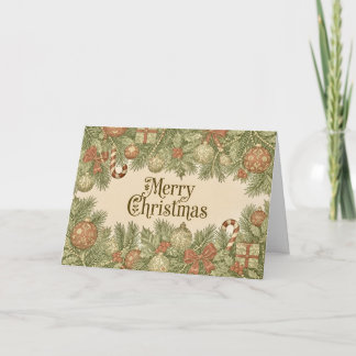 Carte Joyeux Noël inspiré de William Morris