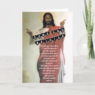 Carte Joyeux Noël Jésus noir