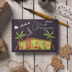Carte JOYEUX NOËL   Joyeux Vacances Mi-Siècle moderne