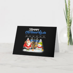 Carte Joyeux Noël juif Chrismukkah Hanoukka