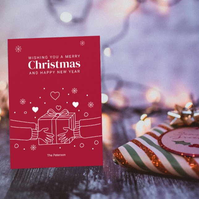 Carte Joyeux Noël | Ligne Artistique de Vœux de Joie de  (Créateur téléchargé)