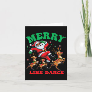 Carte Joyeux Noël Line Dance Line Dancing Père Noël Et