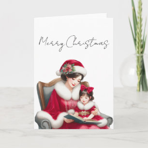 Carte Joyeux Noël Maman et Fille