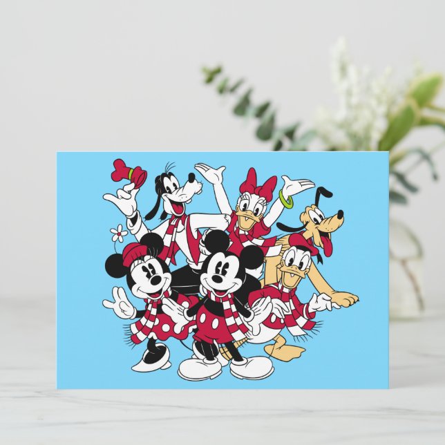 Carte Joyeux Noël | Mickey & Friends Vacances Joyeuses (Debout devant)