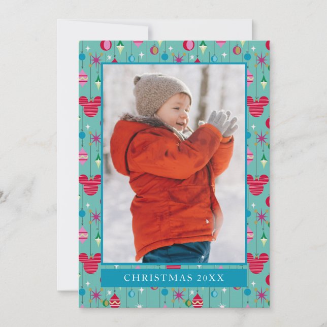 Carte Joyeux Noël| Mickey Retro (Devant)