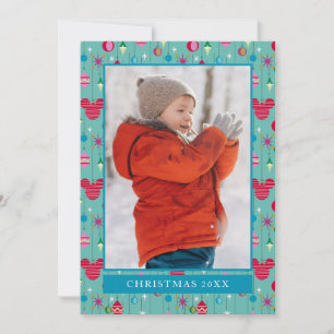 Carte Joyeux Noël  Mickey Retro