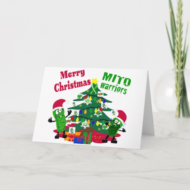 Carte Joyeux Noël Mito guerriers (Devant)