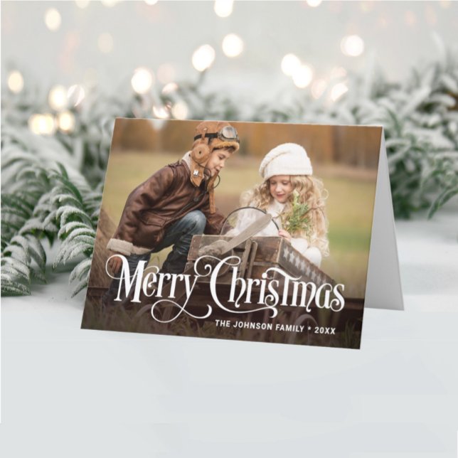 Carte Joyeux Noël moderne 3 Fêtes de PHOTO (Créateur téléchargé)