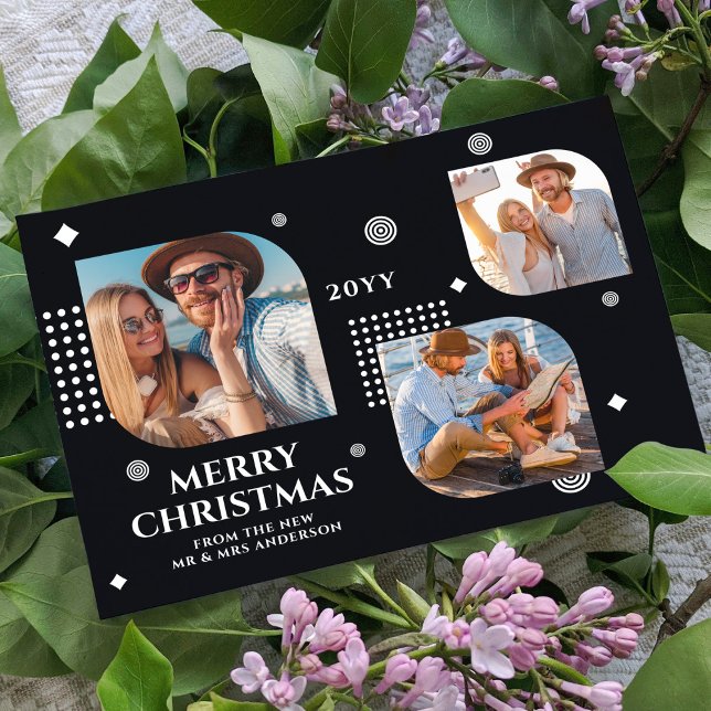 Carte Joyeux Noël Monsieur et Madame 3 Collage de photos (Créateur téléchargé)