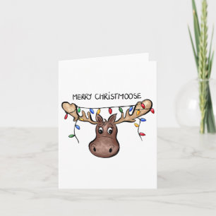 Carte Joyeux Noël Moose Xmas Lover Holiday
