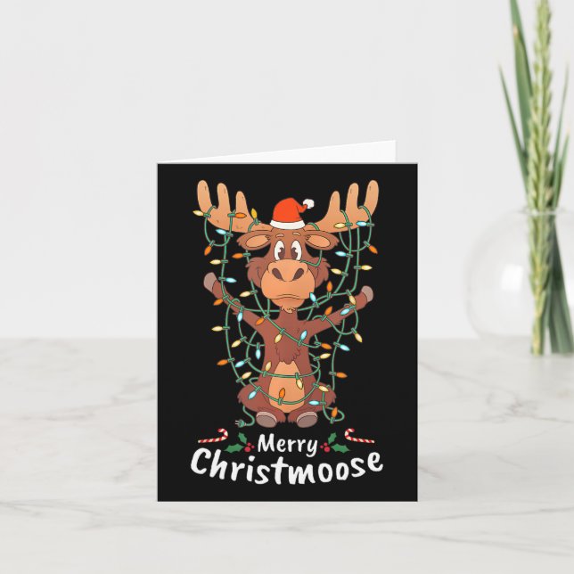Carte Joyeux Noël Oie de Noël Oie de Noël Lumières des a (Devant)