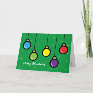 Carte Joyeux Noël Ornements Gold Star Salutation