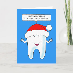 Carte Joyeux Noël Orthodontiste Dent qui Parle