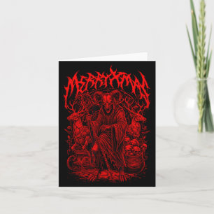 Carte Joyeux Noël Parodie de groupe de Heavy Metal Death