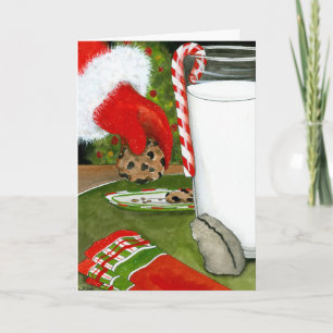 Carte Joyeux Noël Père Noël Hamster par Bihrle